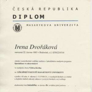 Diplom Vyziva Cloveka 